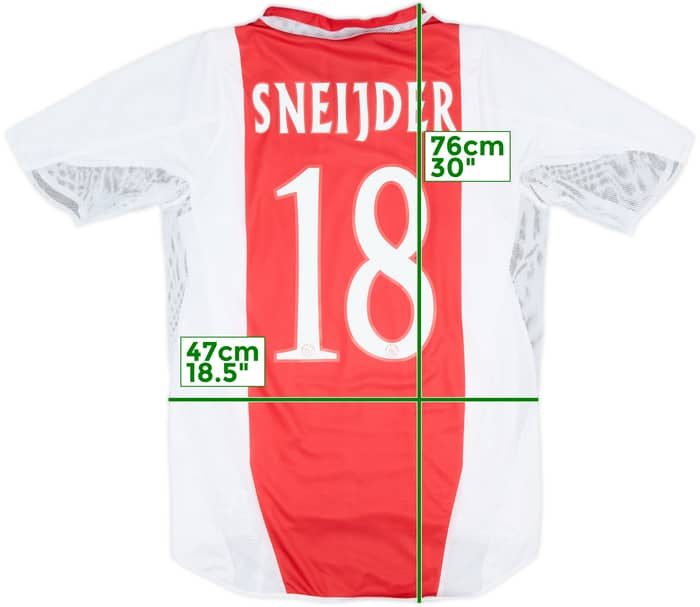 2004-05 Ajax Player Issue Home Shirt Sneijder #18 - 7/10 - (S)