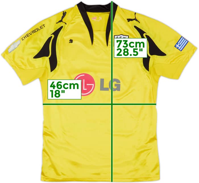 2007-08 AEK Athens Home Shirt - 5/10 - (M)