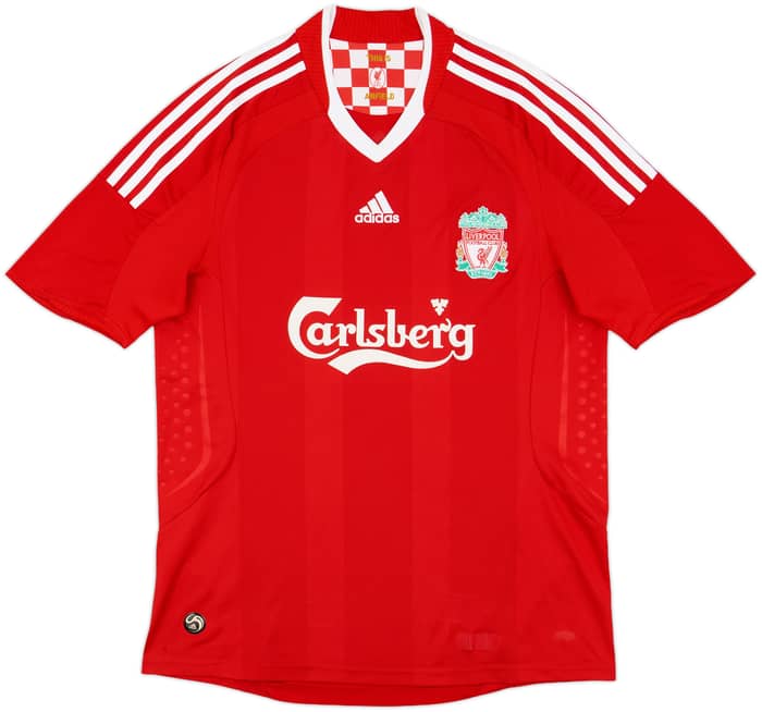 2008-10 Liverpool Home Shirt Gerrard #8 - 7/10 - (M)