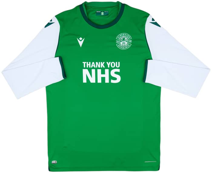 2020-21 Hibernian Home L/S Shirt - 7/10 - (3XL)