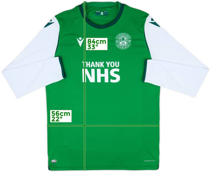 2020-21 Hibernian Home L/S Shirt - 7/10 - (3XL)