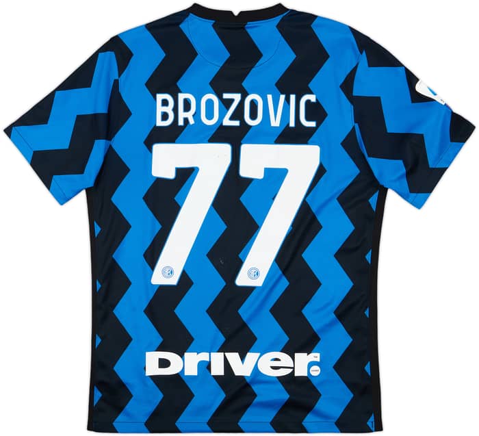 2020-21 Inter Milan Home Shirt Brozovic #77 - 7/10 - (M)