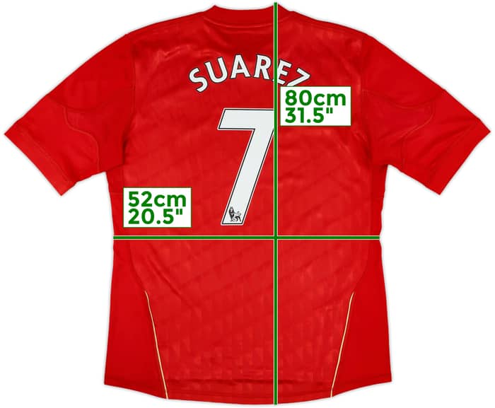 2010-12 Liverpool Home Shirt Suarez #7 - 6/10 - (M)