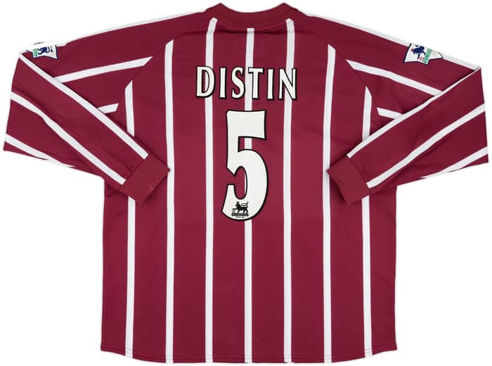 2002-03 Manchester City Match Issue Third L/S Shirt Distin #5