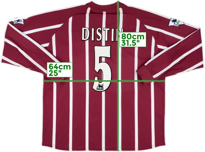 2002-03 Manchester City Match Issue Third L/S Shirt Distin #5