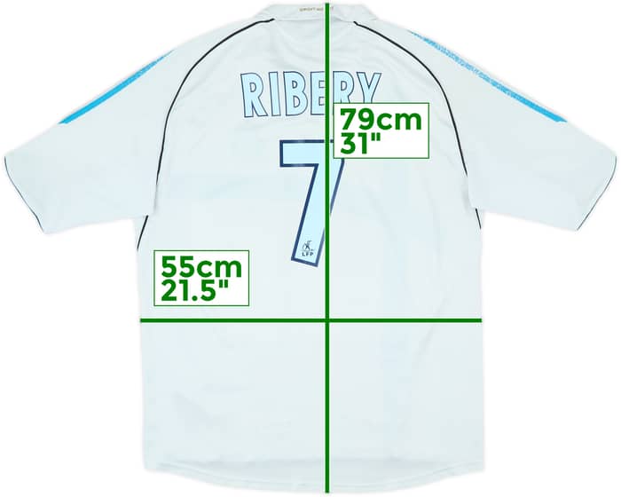 2005-06 Olympique Marseille Home Shirt Ribery #7 - 5/10 - (XL)