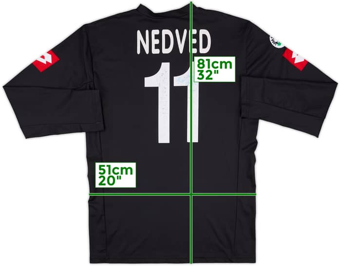 2001-02 Juventus Player Issue Signed Away L/S Shirt Nedved #11 - 6/10 - (XL)