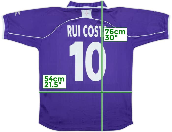 2000-01 Fiorentina Home Shirt Rui Costa #10 - 5/10 - (L)