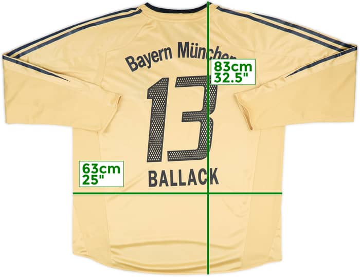2004-05 Bayern Munich Away L/S Shirt Ballack #13 - 9/10 - (XL)
