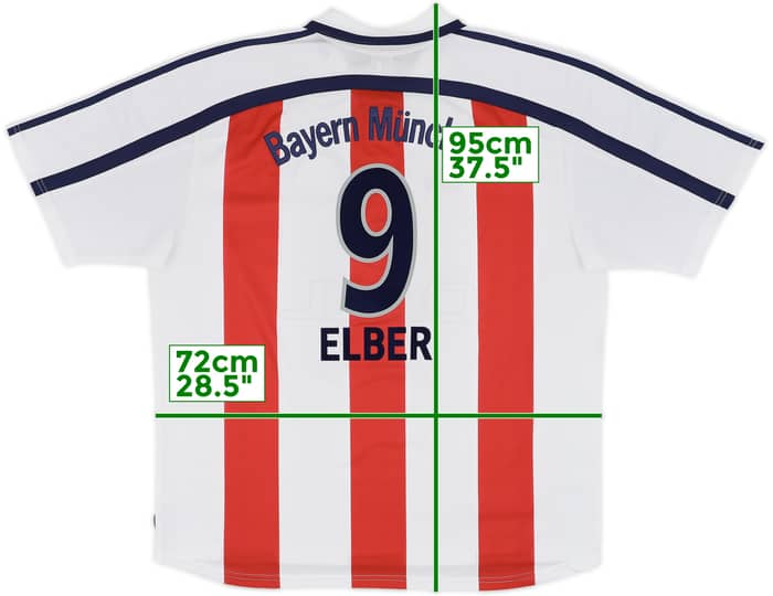 2000-01 Bayern Munich Away Shirt Elber #9 - 10/10 - (XXL)