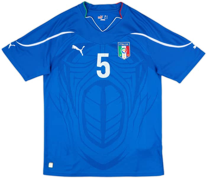 2010-12 Italy Signed Home Shirt Cannavaro #5 - 5/10 - (L)