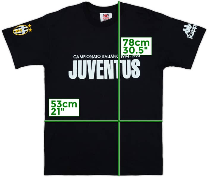 1995-96 Juventus Kappa 'Campionato Italiano 1994-95' Cotton Tee - 8/10 - (L)