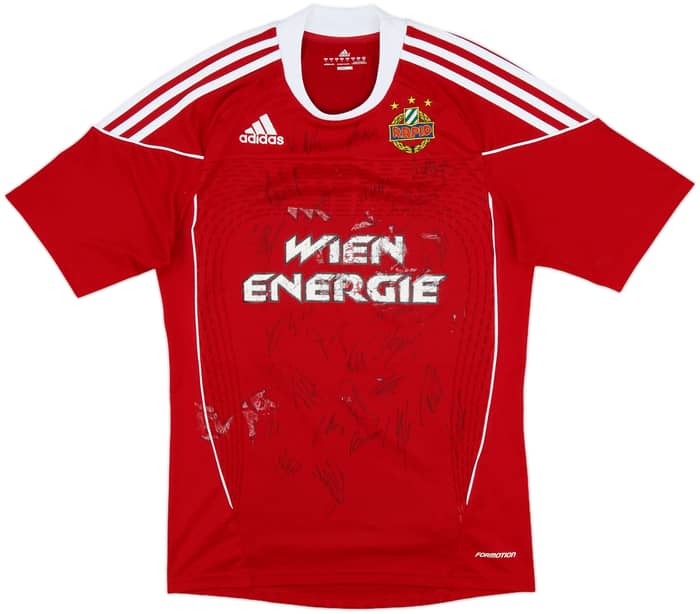 2010-11 Rapid Vienna Squad Signed Third Shirt - 5/10 - (S)