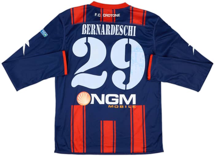 2013-14 Crotone Match Issue Signed Home L/S Shirt Bernardeschi #29