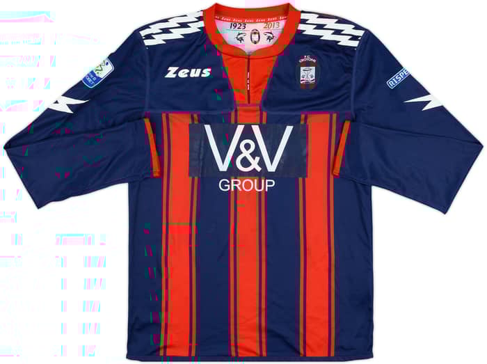 2013-14 Crotone Match Issue Signed Home L/S Shirt Bernardeschi #29