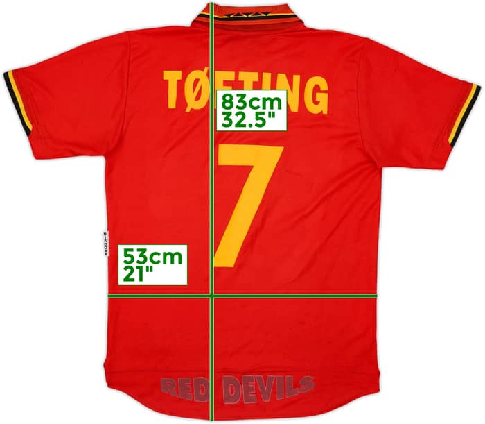 1996-97 Belgium Home Shirt Tøfting #7 - 6/10 - (L)