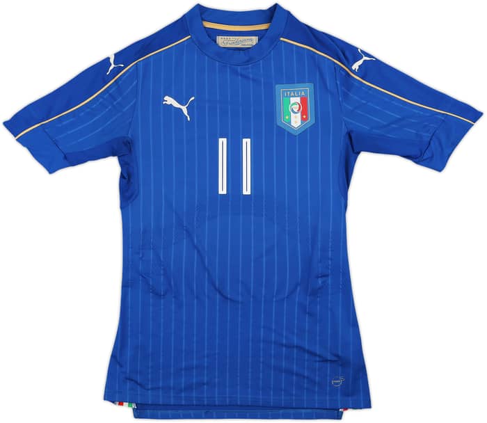 2016-17 Italy Player Issue (ACTV Fit) Home Shirt Immobilie #11 - 8/10 - (L)