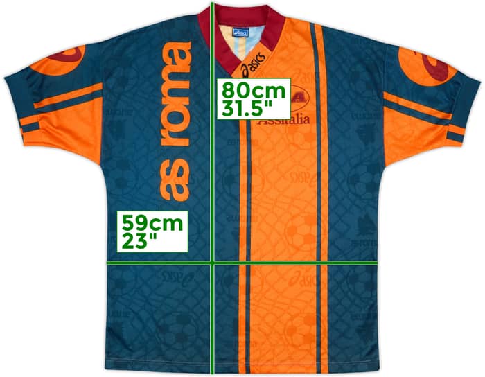 1996-97 Roma Asics Training Shirt - 8/10 - (XL)