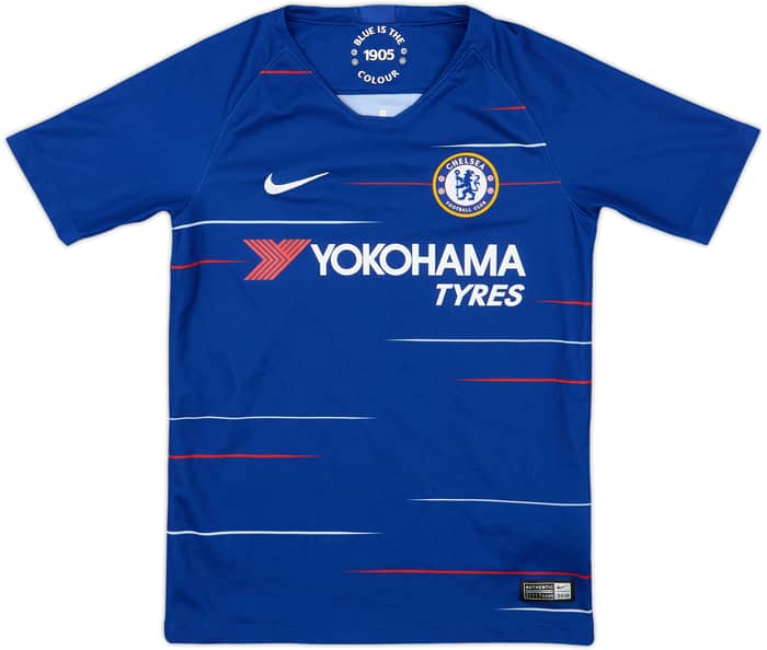 2018-19 Chelsea Home Shirt - 9/10 - (S.Boys)