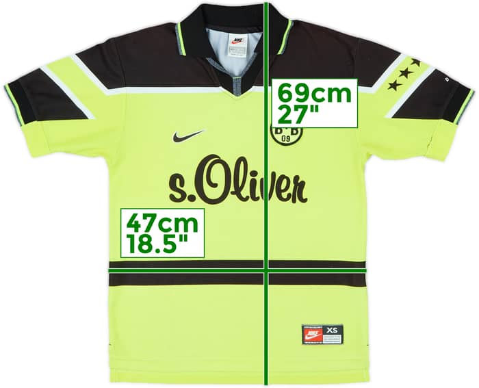 1995-96 Borussia Dortmund Home Shirt - 7/10 - (XS)