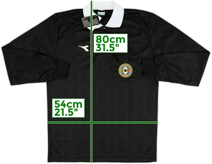 1990s Italy FIGC Diadora Referee L/S Shirt (L)