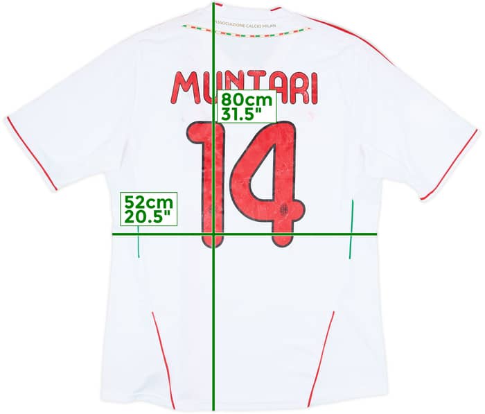 2011-12 AC Milan Away Shirt Muntari #14 - 5/10 - (L)