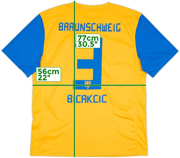 2013-14 Eintracht Braunschweig Home Shirt Bicakcic #3 - 8/10 - (L)