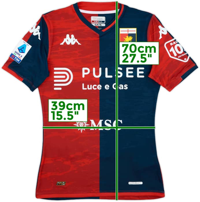 2023-24 Genoa Authentic Home Shirt - 9/10 - (S)