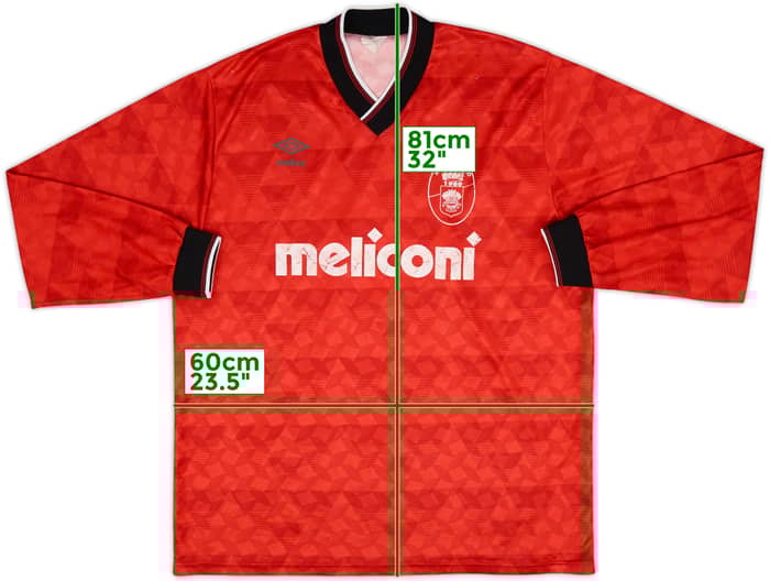 1990s Umbro Template L/S Shirt #4 - 6/10 - (XL)