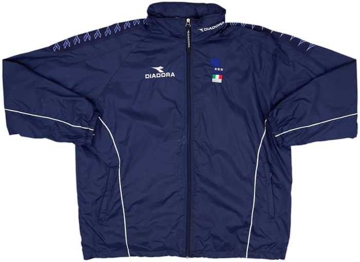 1998-99 Italy FIGC Diadora Hooded Rain Jacket - 7/10 - (XL)