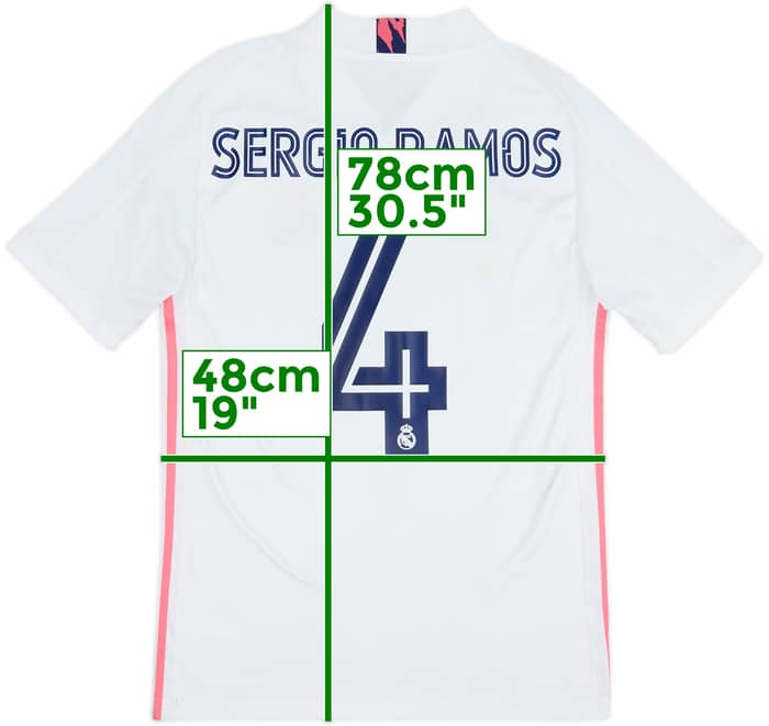 2020-21 Real Madrid Home Shirt Sergio Ramos #4 - 6/10 - (S)