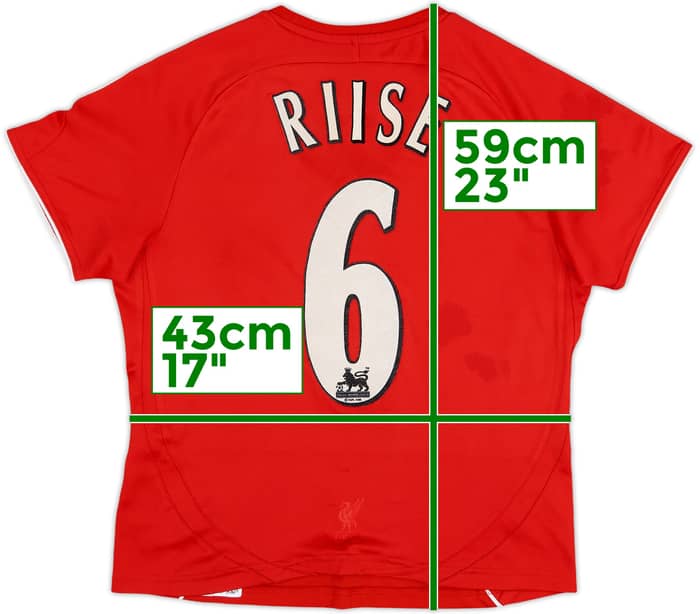 2006-08 Liverpool Home Shirt Riise #6 - 8/10 - (Women's M)