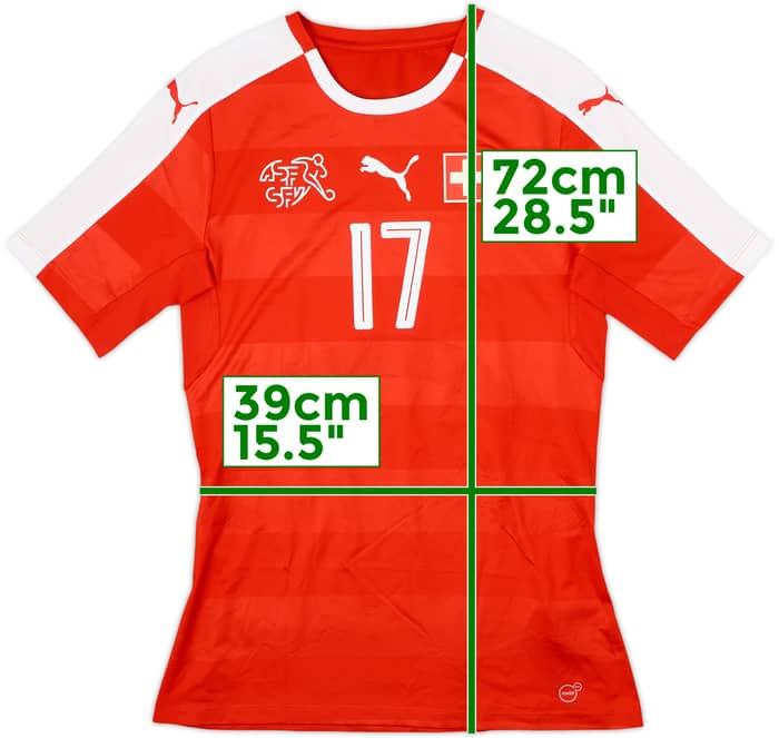 2016-17 Switzerland Match Issue Home Shirt #17
