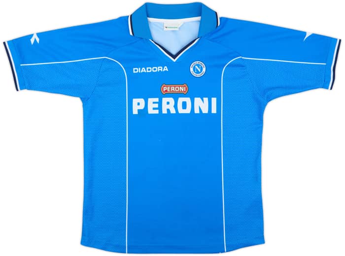 2000-01 Napoli Basic Home Shirt - 5/10 - (XL.Boys)