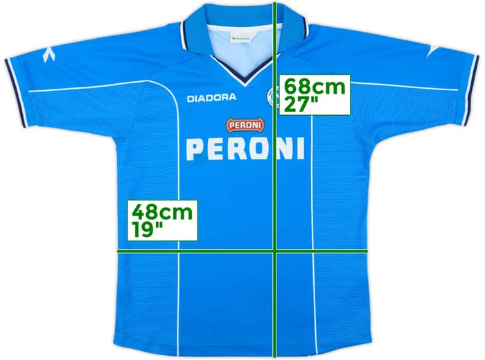 2000-01 Napoli Basic Home Shirt - 5/10 - (XL.Boys)