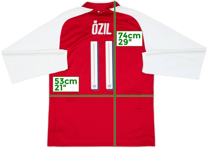 2017-18 Arsenal Home L/S Shirt Ozil #11 - 6/10 - (L)