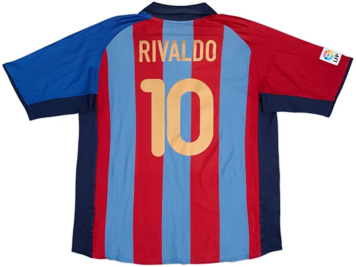 2001-02 Barcelona Camiseta de local Rivaldo #10 - 6/10 - (XL)