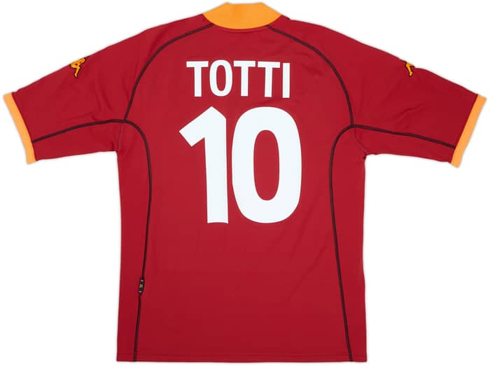 2001-02 Roma Home Shirt Totti #10 - 6/10 - (XL)