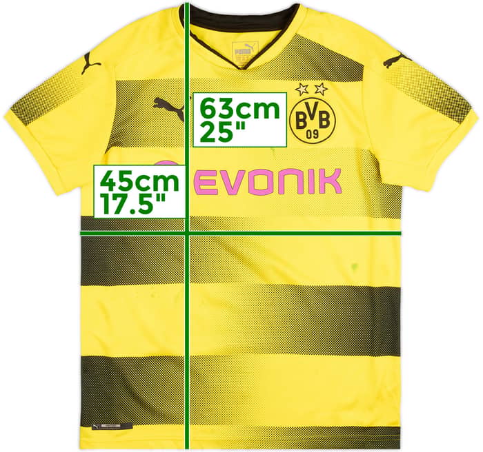 2017-18 Borussia Dortmund Home Shirt - 5/10 - (13-14 Years)