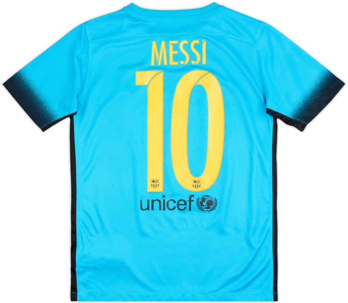 Camiseta de la tercera equipación del Barcelona 2015-16 Messi #10 - 7/10 - (13-14 Años)