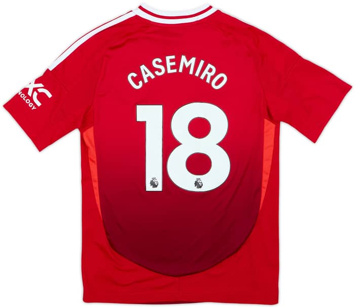2024-25 Manchester United Home Shirt Casemiro #18 - 7/10 - (11-12 Years)