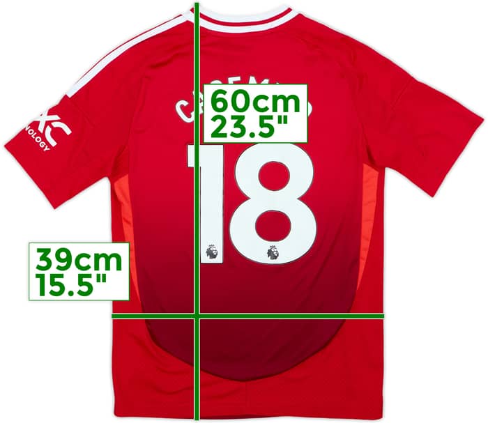 2024-25 Manchester United Home Shirt Casemiro #18 - 7/10 - (11-12 Years)