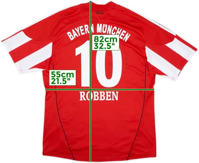 2010-11 Bayern Munich Home Shirt Robben #10 - 4/10 - (XL)