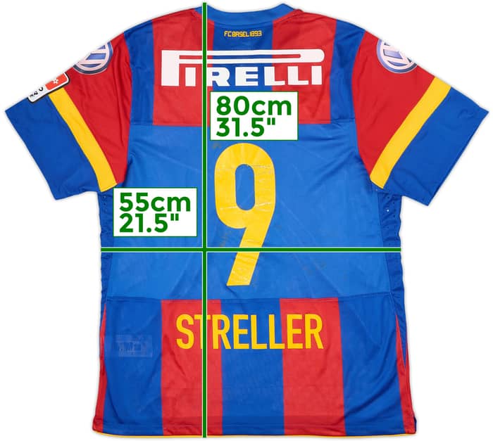 2010-12 FC Basel Match Issue Home Shirt Streller #9