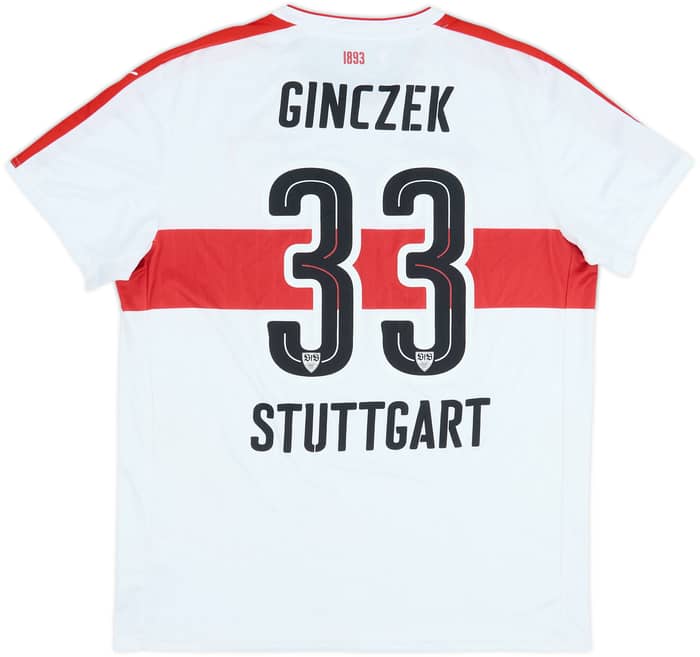 2016-17 Stuttgart Home Shirt Ginczek #33 - 8/10 - (XL)