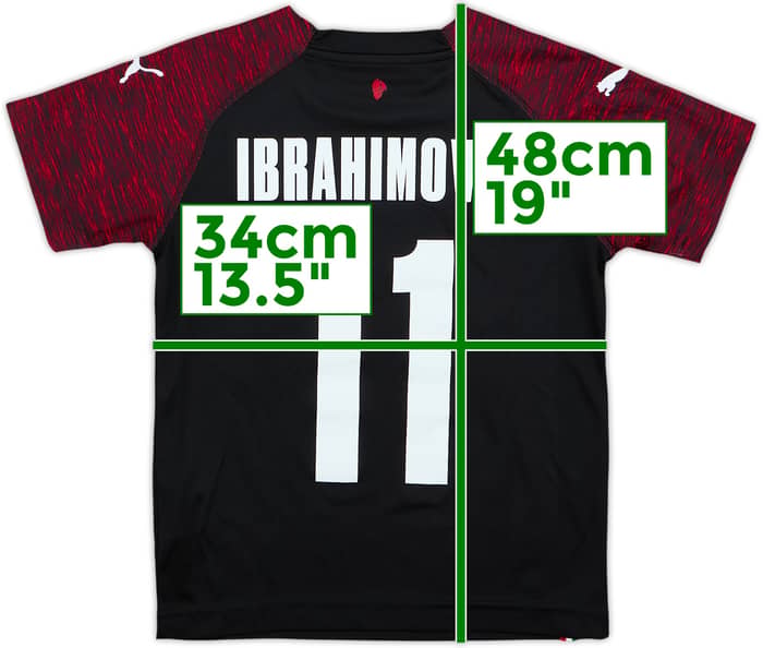 2018-19 AC Milan Third Shirt Ibrahimovic #11 - 8/10 - (7-8 Years)