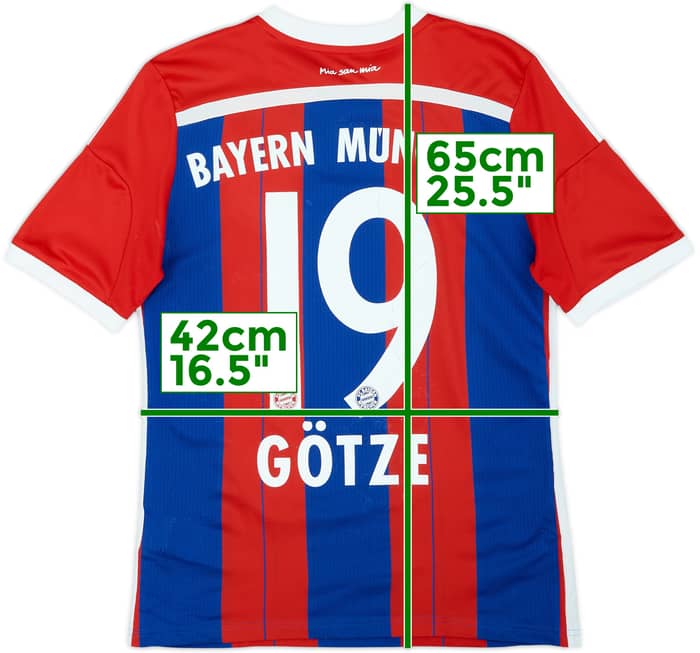 2014-15 Bayern Munich Home Shirt Gotze #19 - 5/10 - (L.Boys)