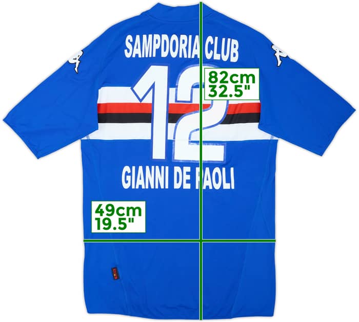2009-10 Sampdoria Home Shirt Gianni De Paoli #12 - 5/10 - (XL)