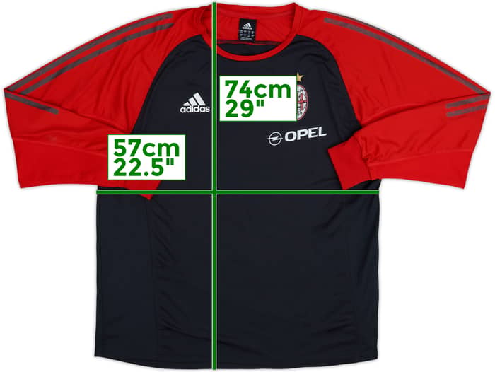 2002-03 AC Milan adidas Training L/S Shirt - 5/10 - (L/XL)