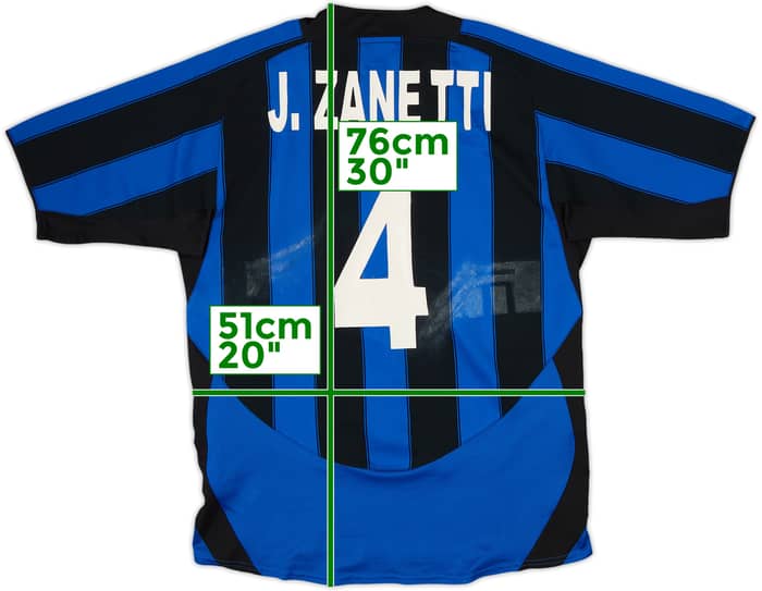 2003-04 Inter Milan Home Shirt Zanetti #4 - 4/10 - (M)